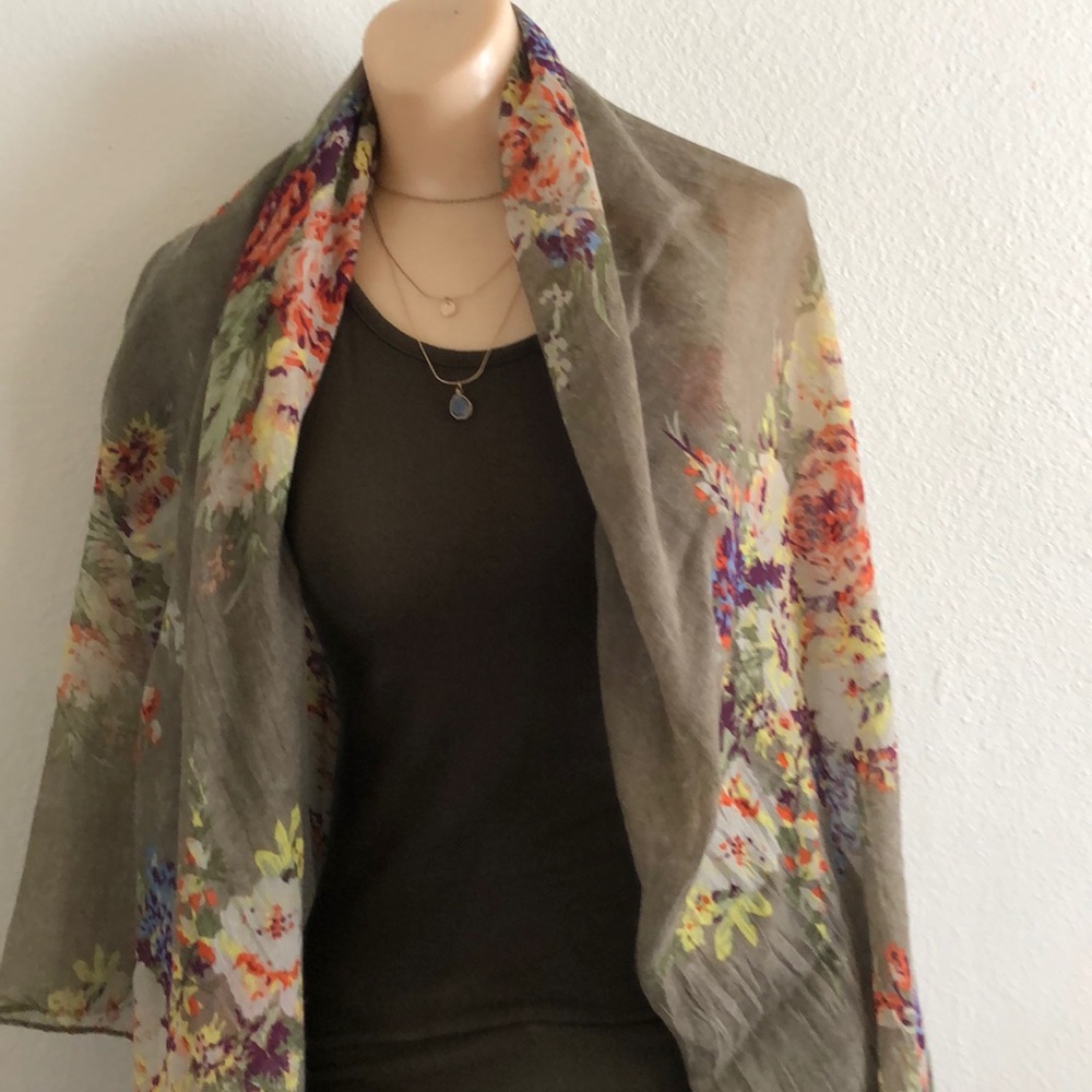 Scarf floral X large